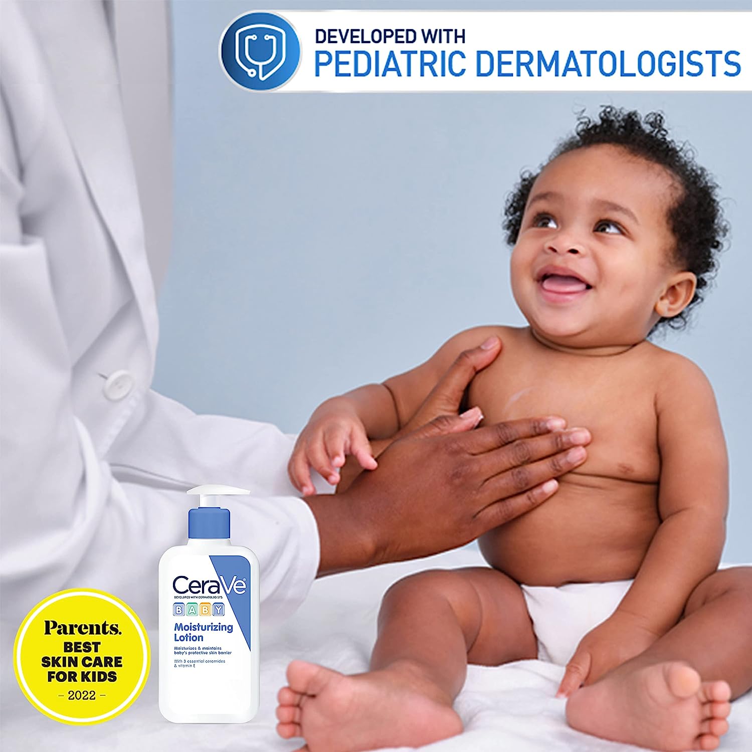 CeraVe Baby Lotion | Gentle Baby Skin Care with Ceramides, Niacinamide & Vitamin E | Fragrance, Paraben, Dye & Phthalates Free | Lightweight Baby Moisturizer | 16 Ounce - Image 3